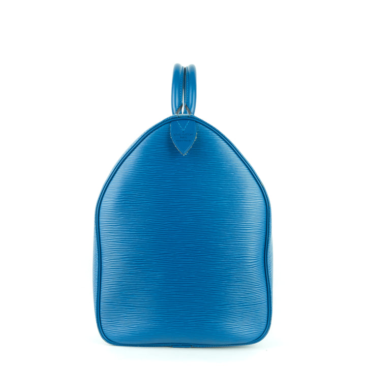 keepall 45 blue epi leather bag