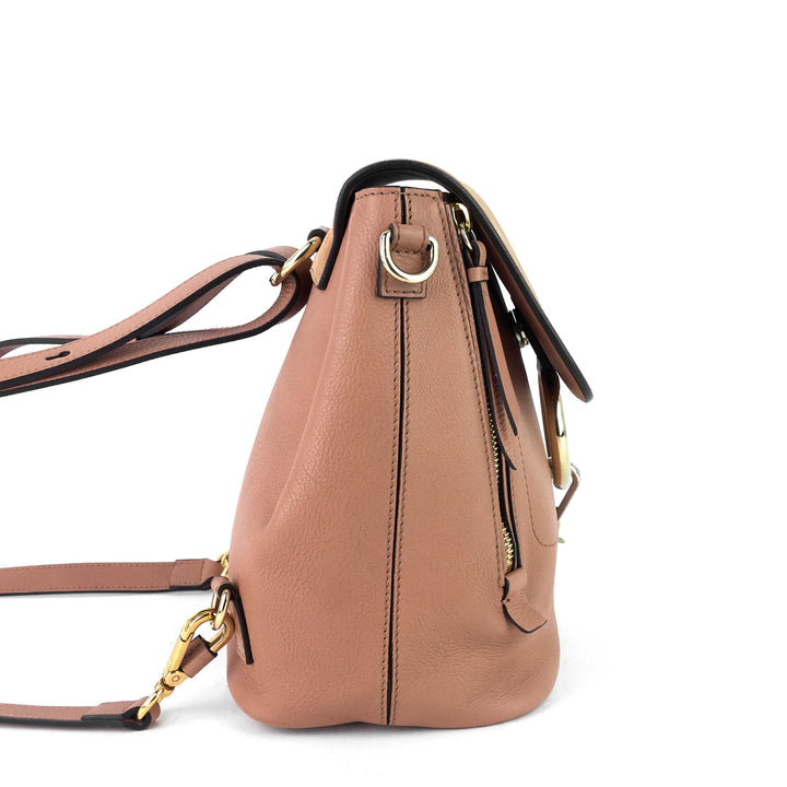 faye medium leather and suede backpack