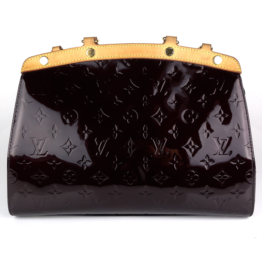 brea mm monogram patent leather handbag