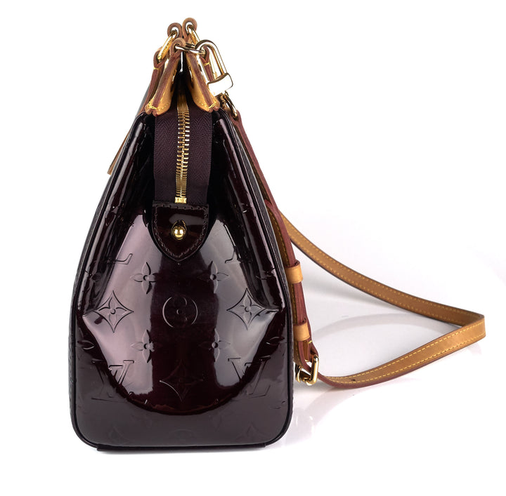 brea mm monogram patent leather handbag