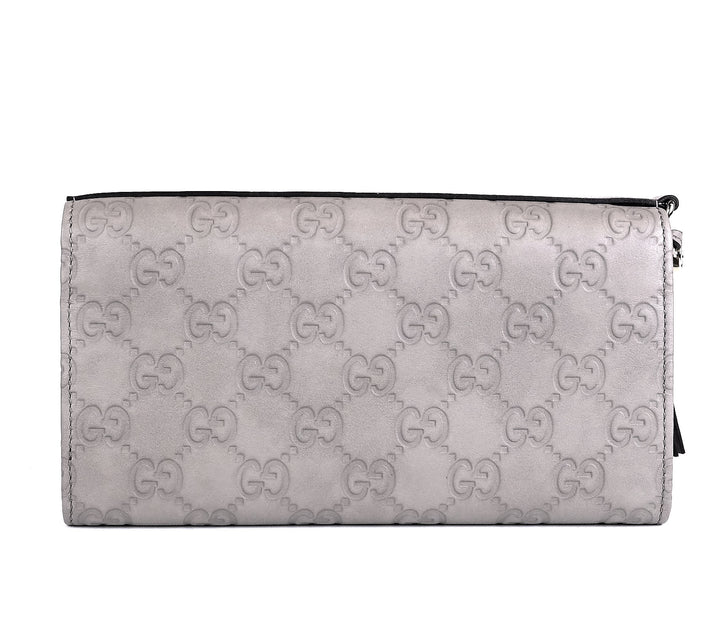 guccissima leather continental wallet