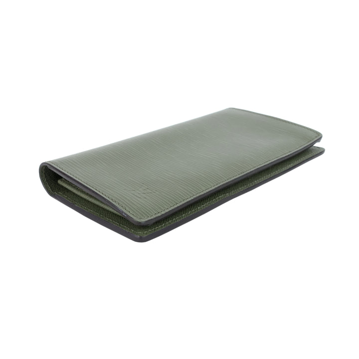 Brazza Green Epi Leather Wallet