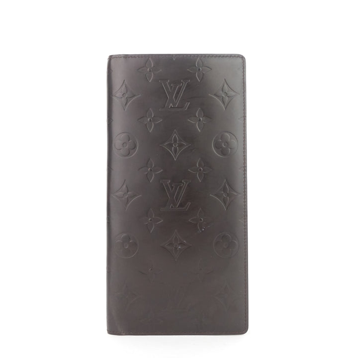 portefeuille glace leather double wallet