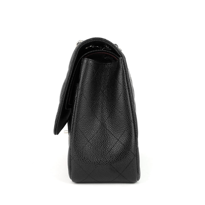 classic double flap jumbo caviar leather bag