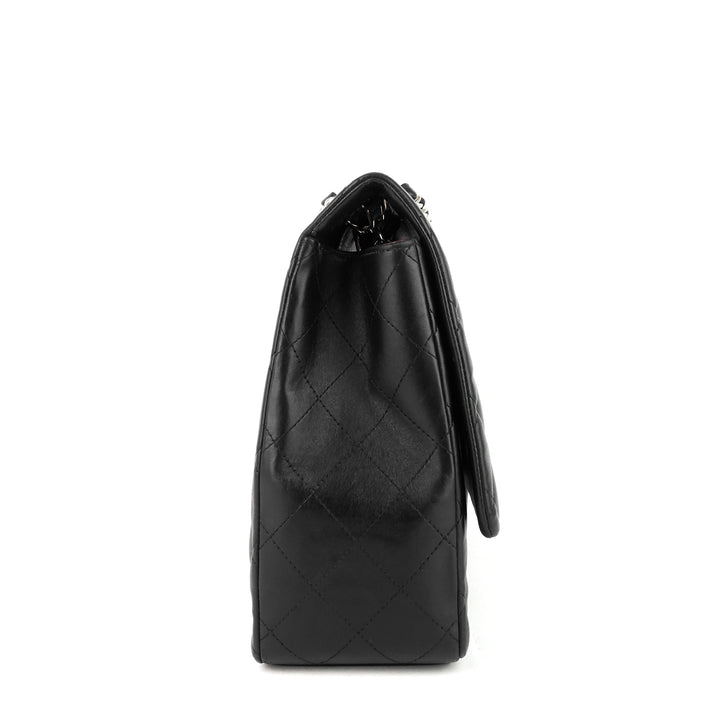 classic single flap maxi lambskin leather bag
