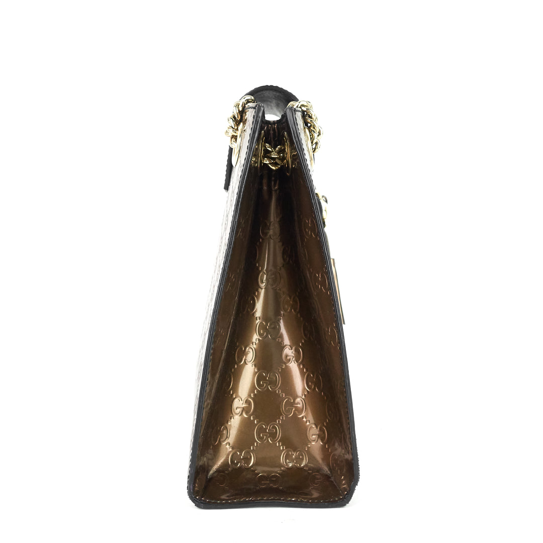 emily large guccissima patent leather bag