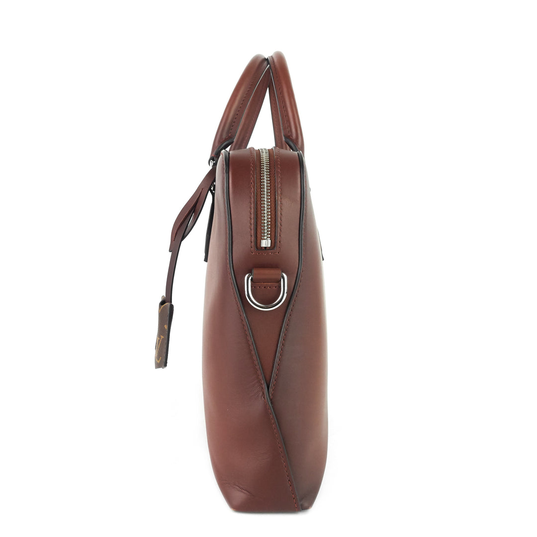 armand ombre calfskin leather briefcase bag