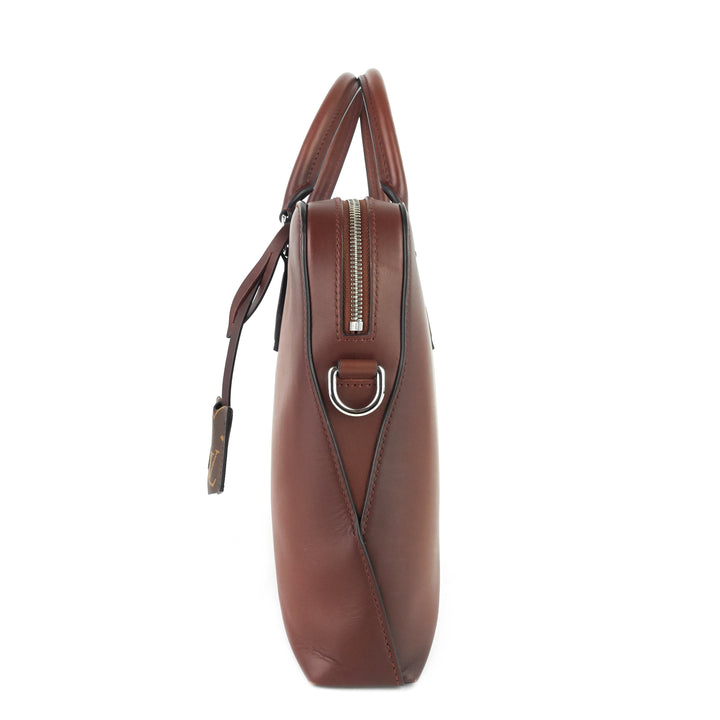 armand ombre calfskin leather briefcase bag