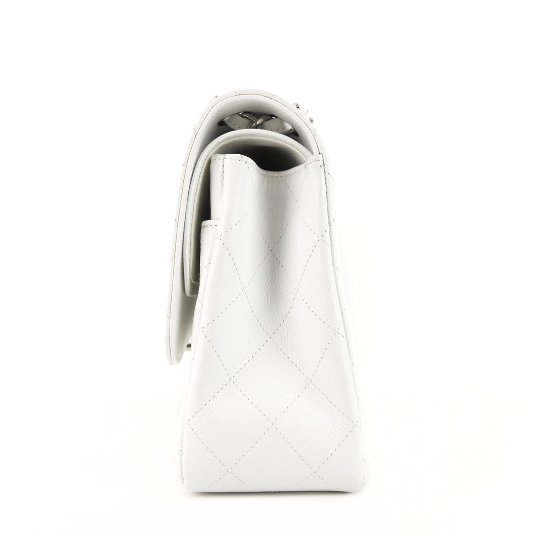 double flap jumbo caviar leather shoulder bag