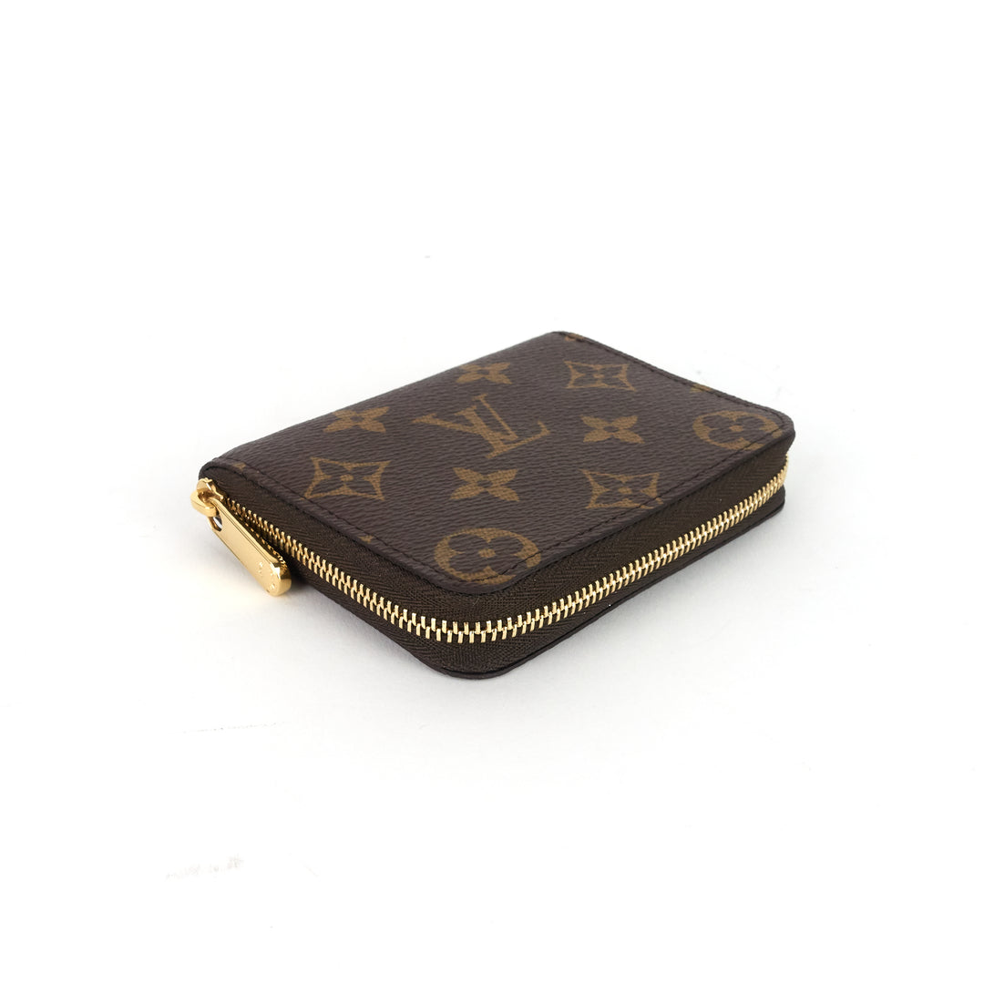 zippy monogram canvas coin purse