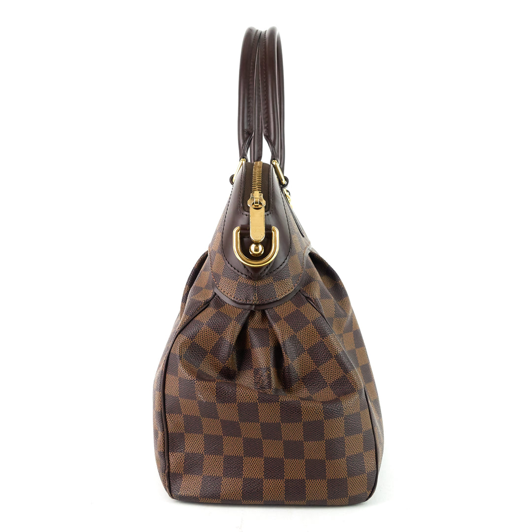 trevi gm damier ebene canvas handbag