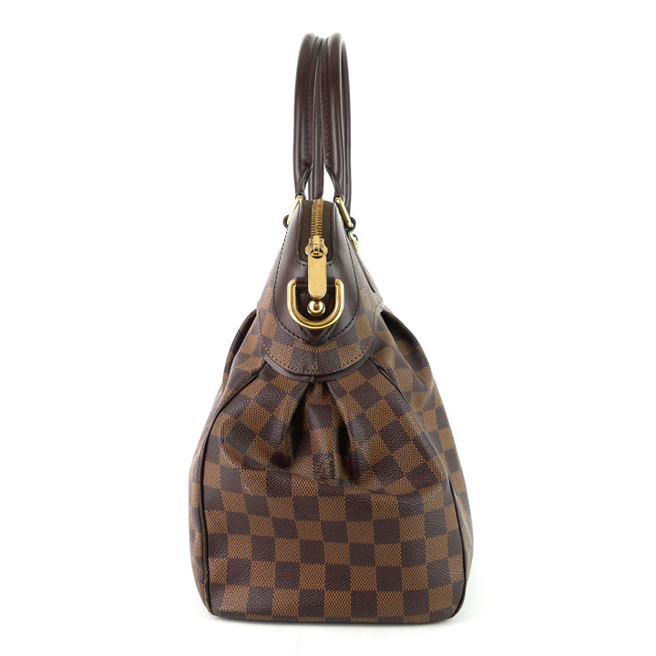 trevi gm damier ebene canvas handbag