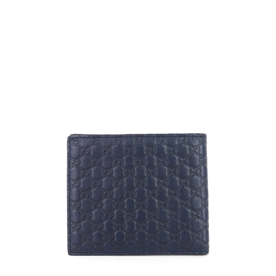 microguccissima leather bifold wallet