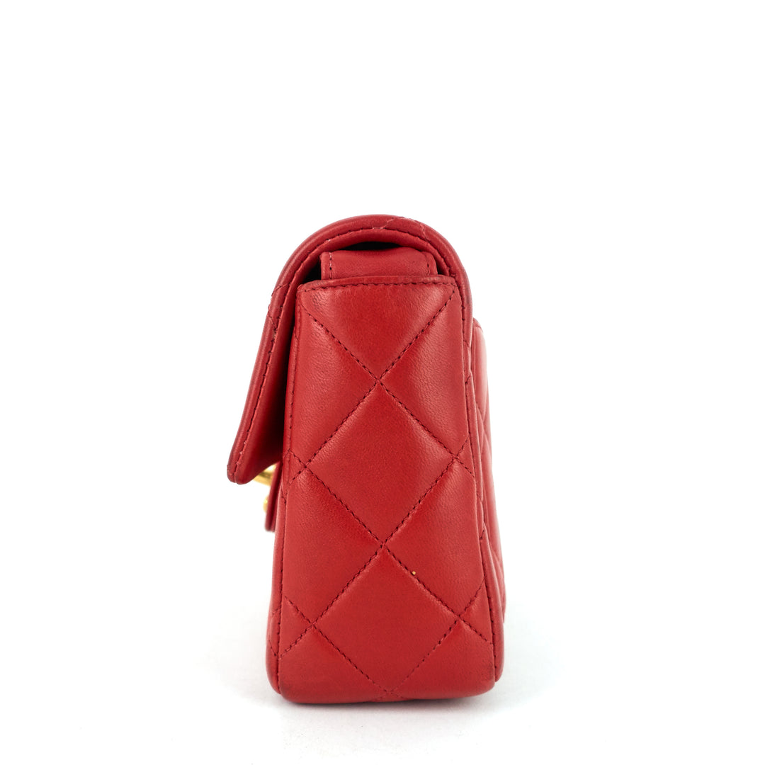 classic square lambskin leather flap bag