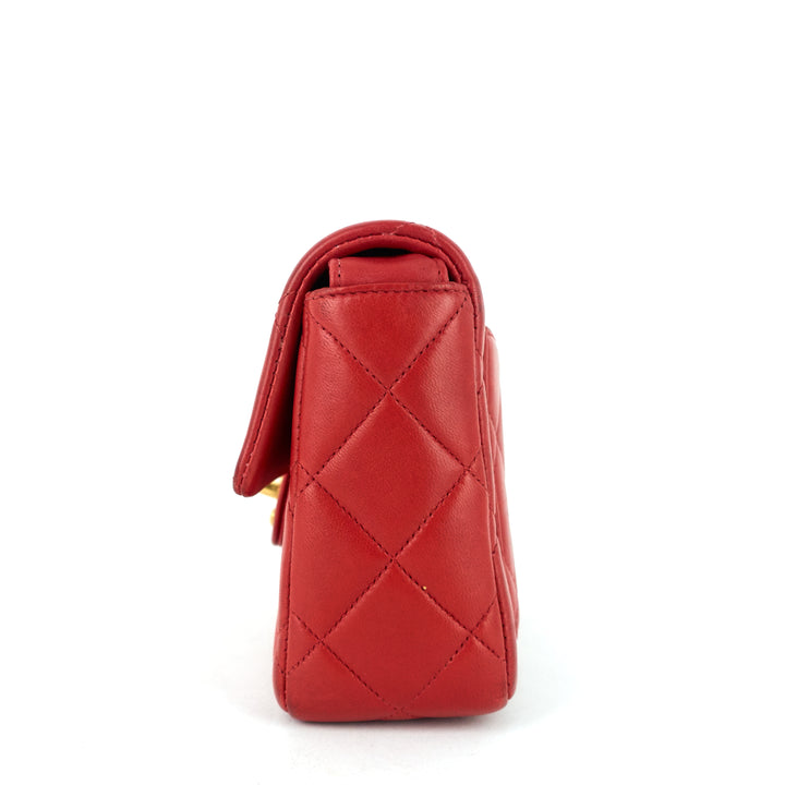 classic square lambskin leather flap bag