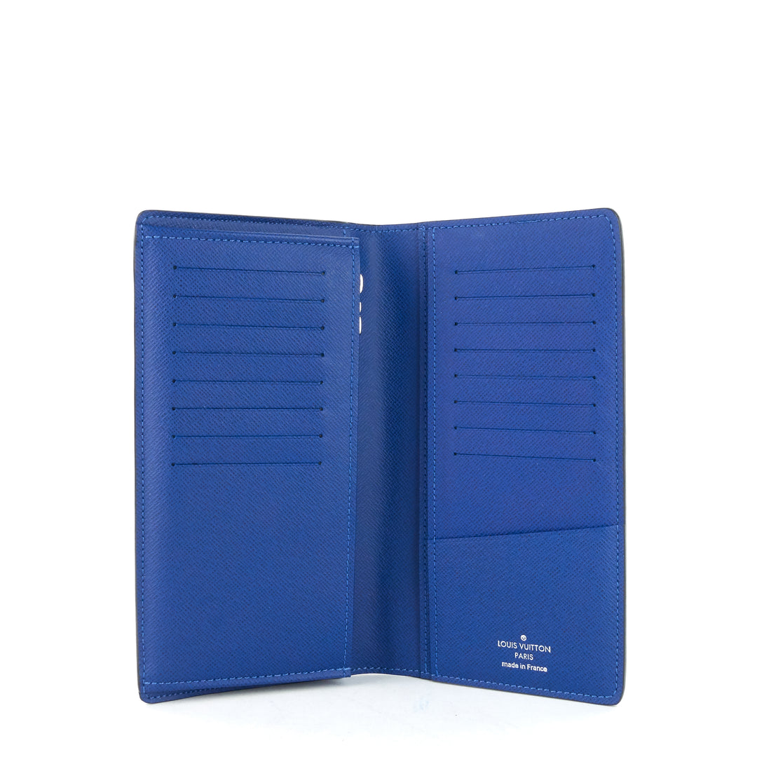 brazza blue epi leather wallet