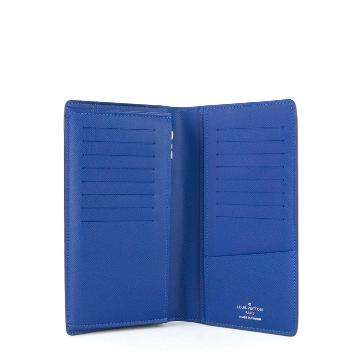 brazza blue epi leather wallet