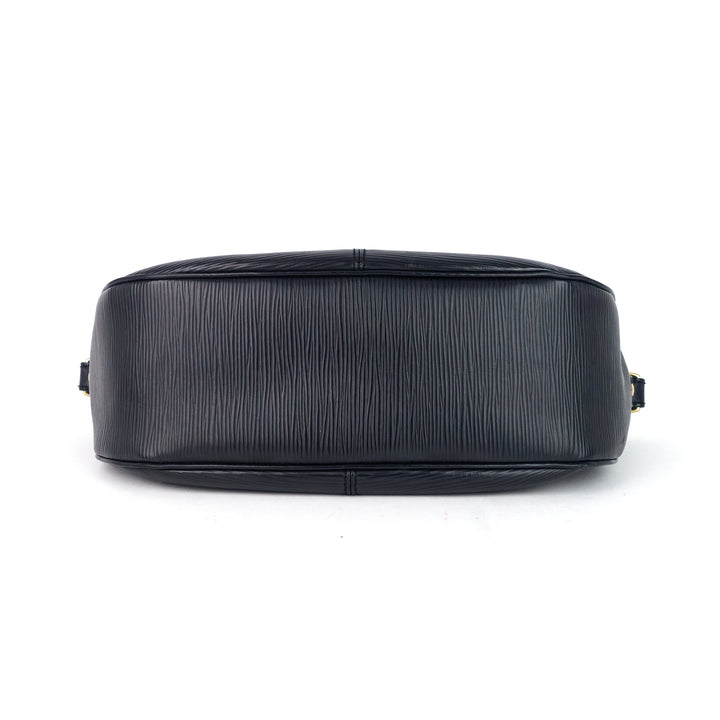 dhanura black epi leather handbag