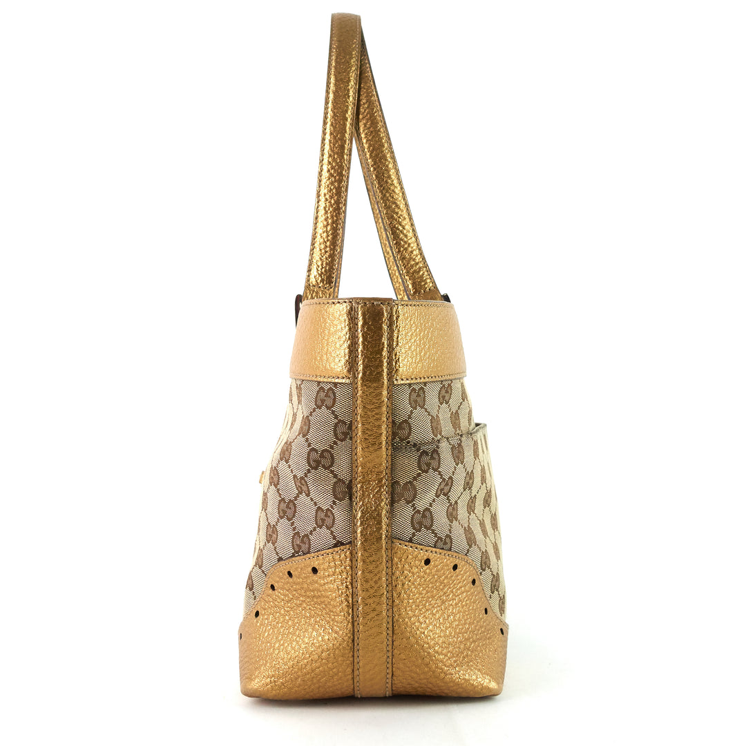 gg canvas punch tote bag