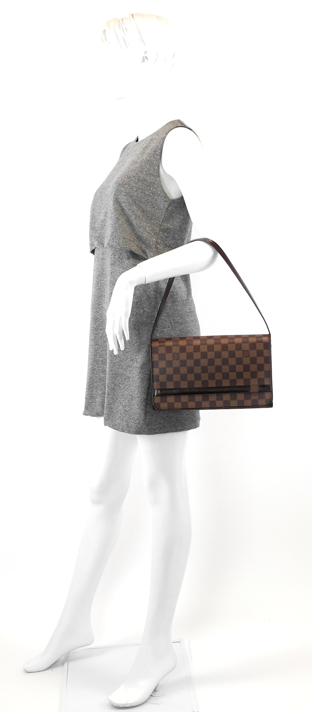 tribeca long damier ebene canvas bag
