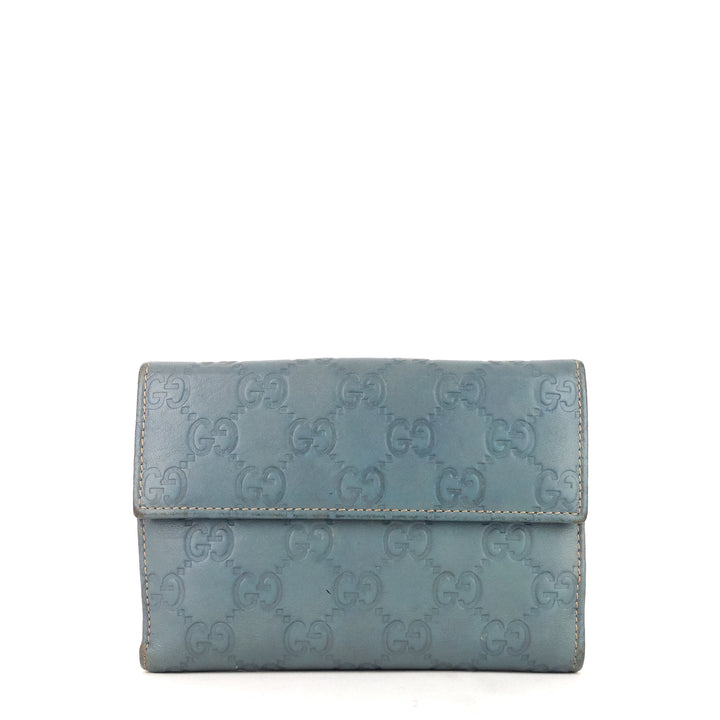 guccissima leather bifold snap wallet