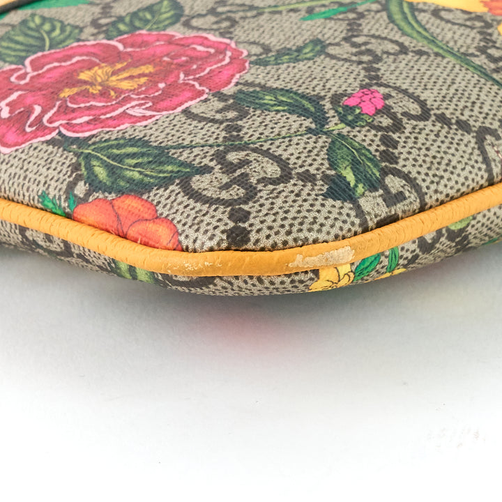 ophidia floral gg supreme large clutch bag