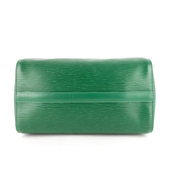 speedy 25 green epi leather bag