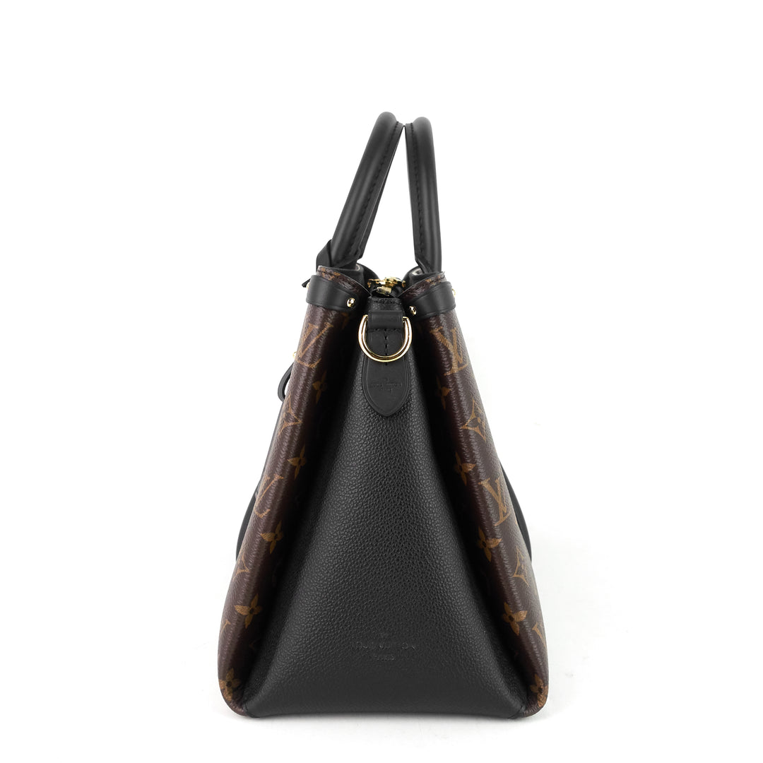 soufflot mm monogram canvas and coloured leather bag