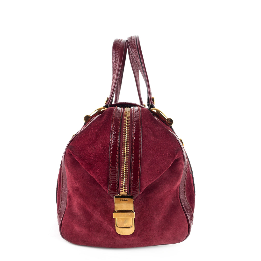 hysteria aviatrix suede and leather bag