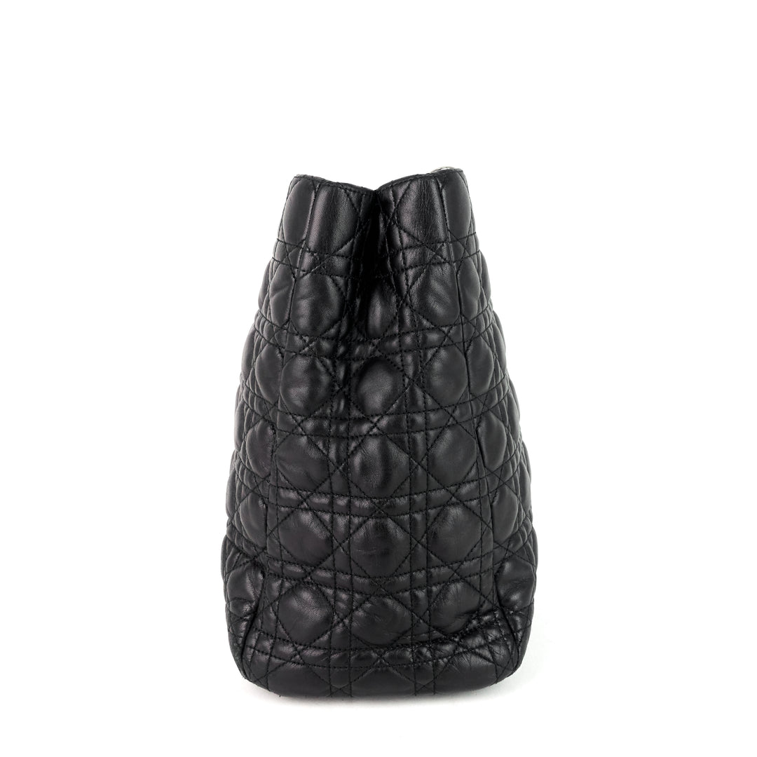 lady dior soft cannage lambskin shopping tote bag