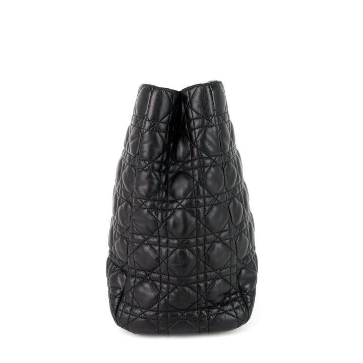 lady dior soft cannage lambskin shopping tote bag