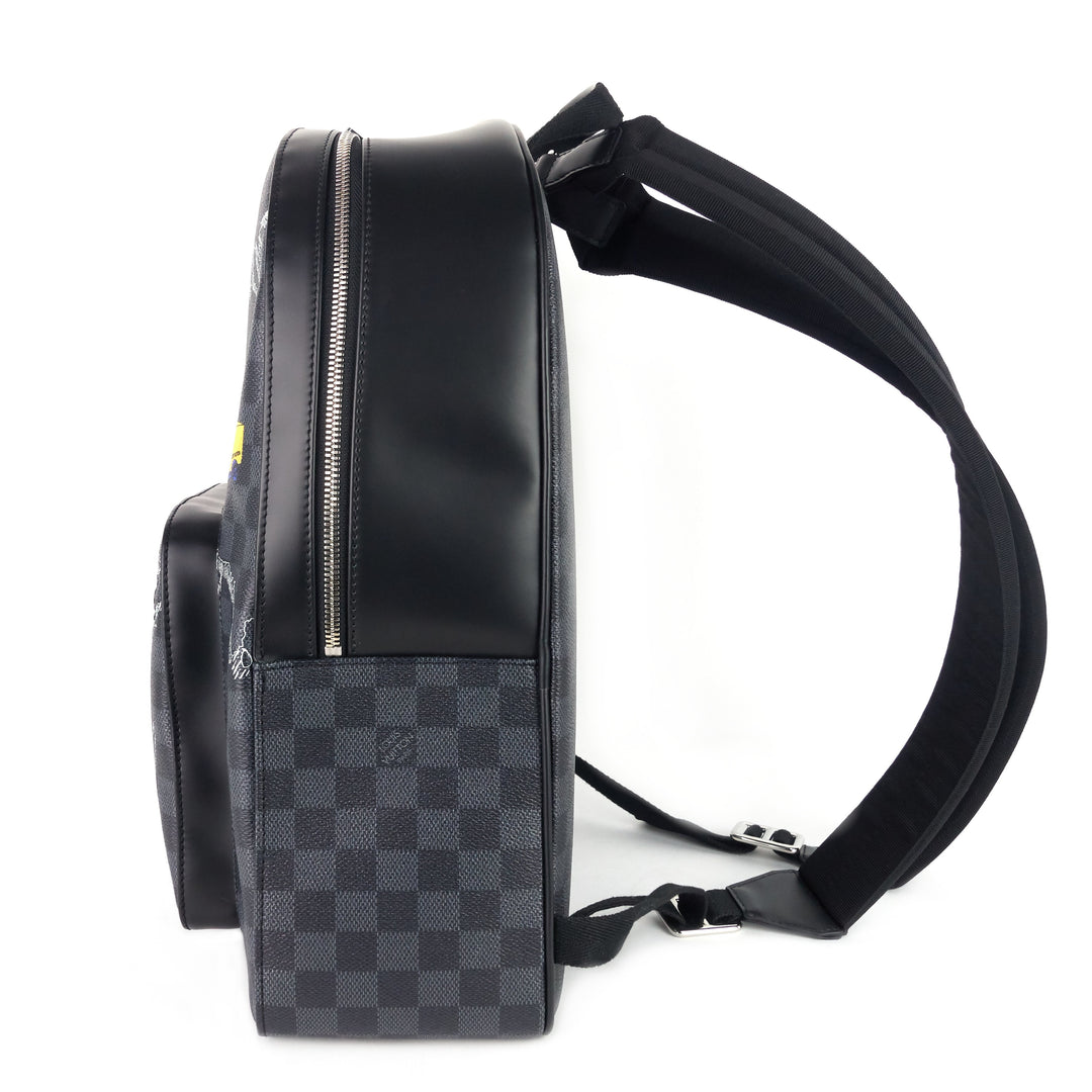 louis vuitton backpack map design Louis Vuitton Josh World Map Damier Graphite Canvas Backpack – Poshbag Boutique