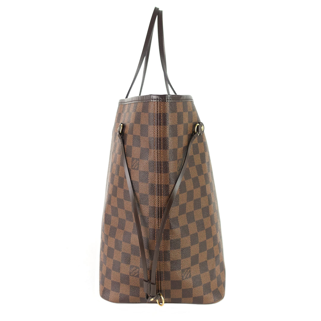 neverfull gm damier ebene canvas tote bag