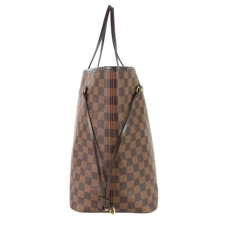 neverfull gm damier ebene canvas tote bag