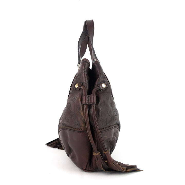 tribeca guccissima leather tote bag
