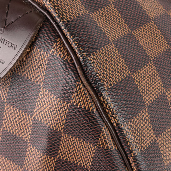 speedy 35 damier ebene canvas bag