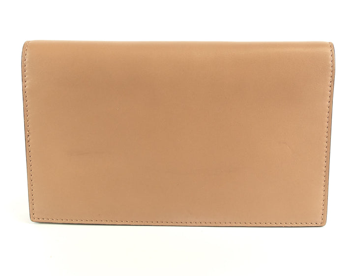 leather gg logo wallet with strap