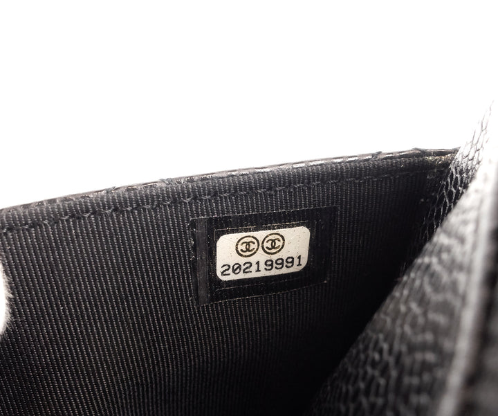 wallet on a chain quilted caviar leather bag