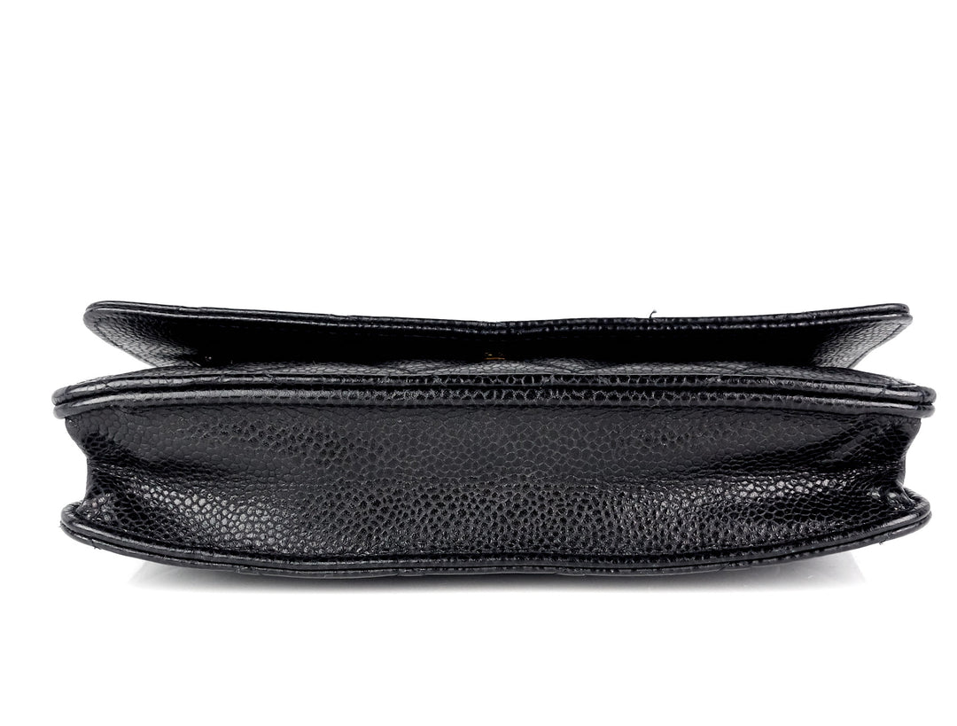 wallet on a chain quilted caviar leather bag
