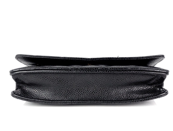 wallet on a chain quilted caviar leather bag