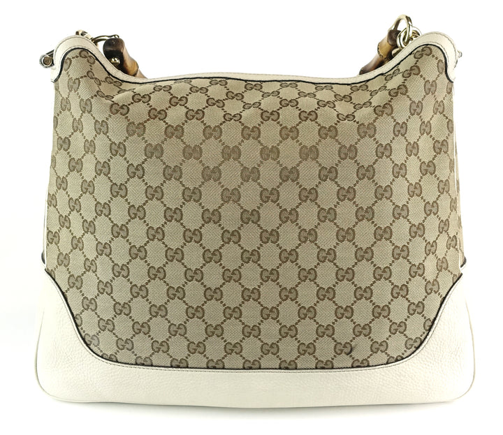 diana monogram canvas bamboo handle bag with strap
