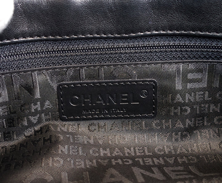lambskin leather chain stitch flap bag