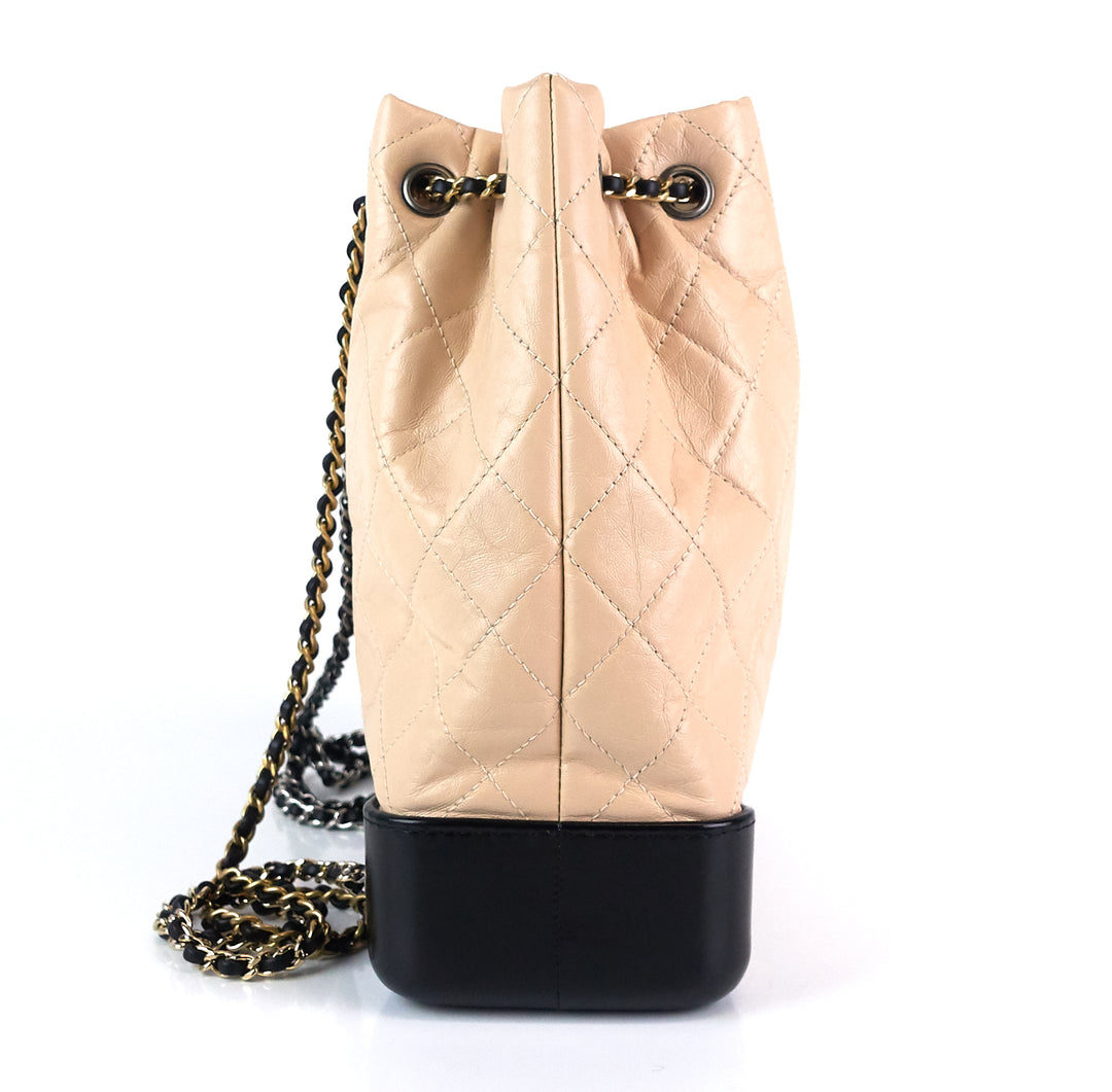gabrielle calf leather medium backpack bag