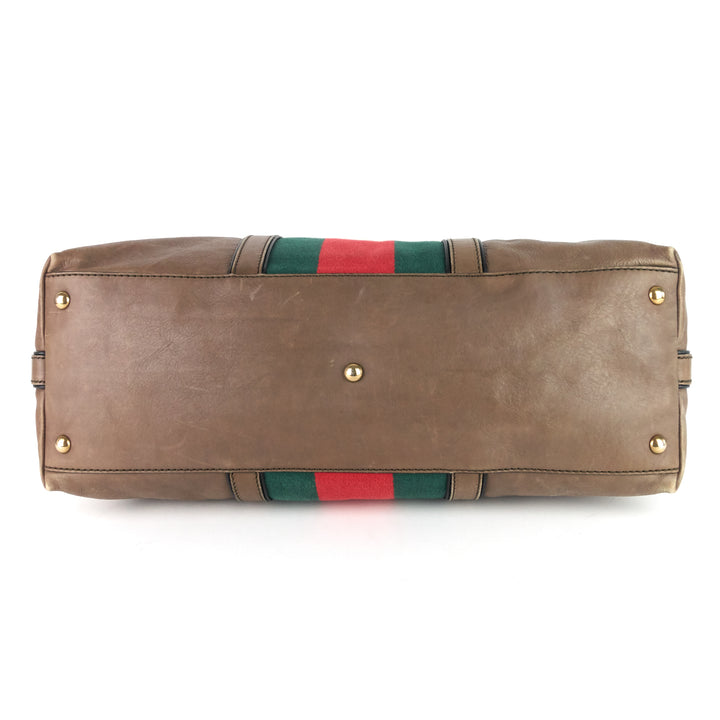 raina web top handle medium leather bag