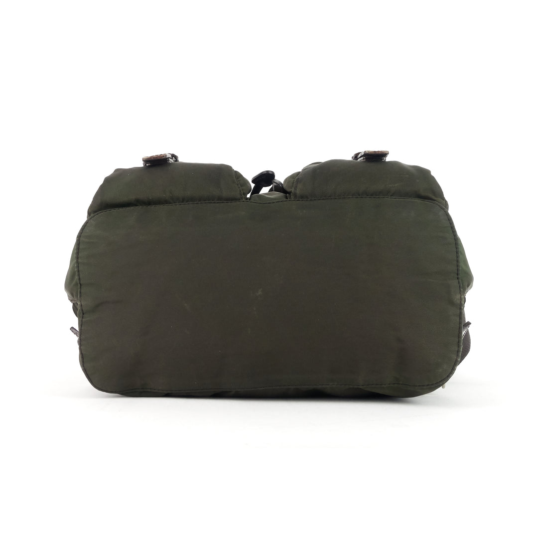 twin pocket tessuto nylon small backpack bag