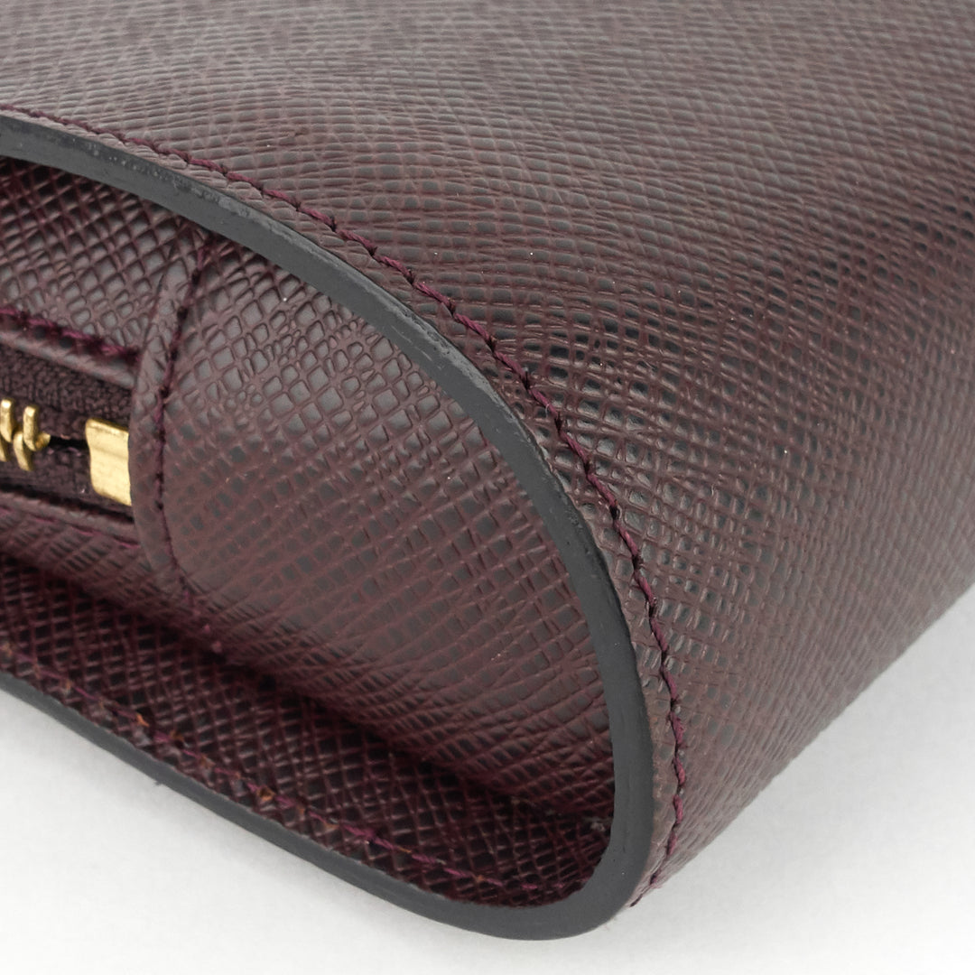 pochette baikal acajou taiga leather bag