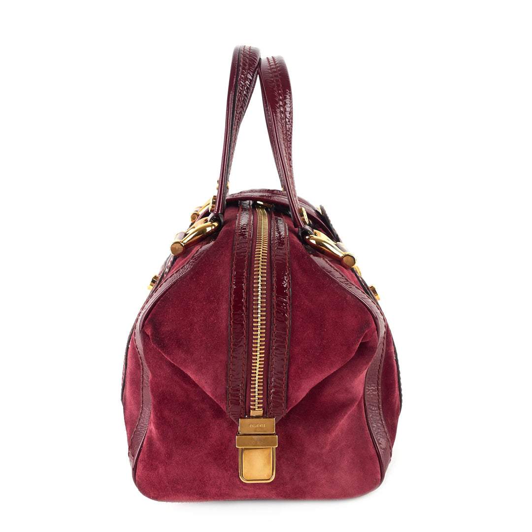 hysteria aviatrix suede and leather bag