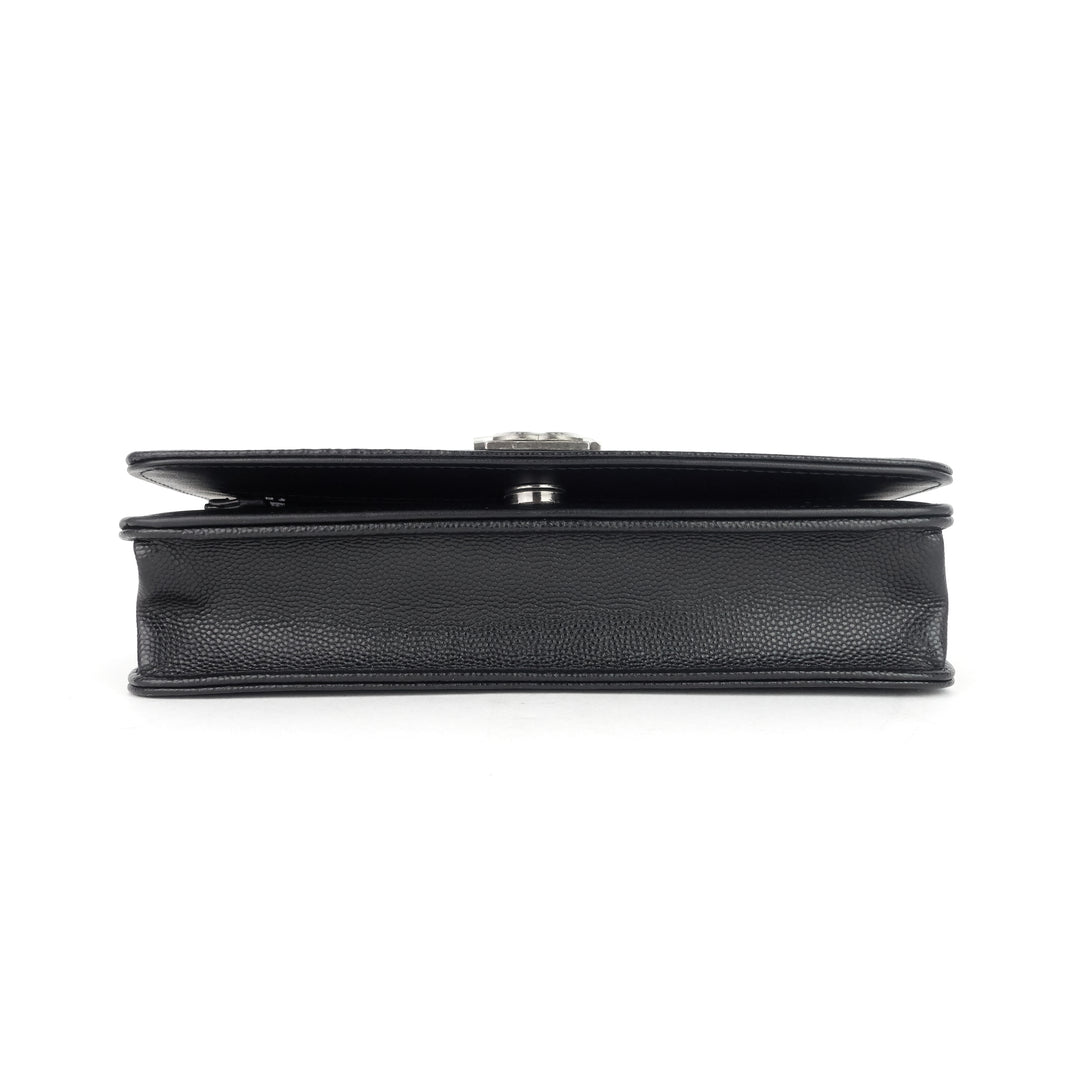 boy caviar leather wallet on chain bag