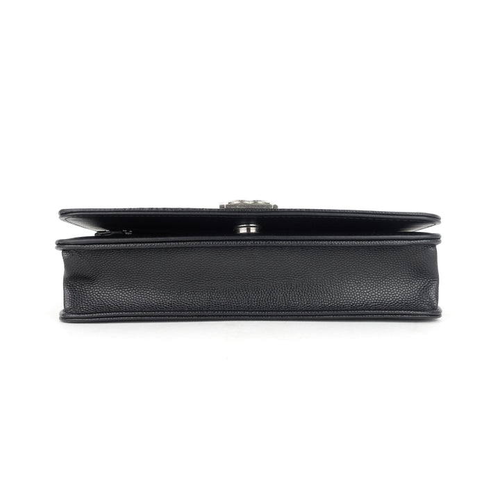 boy caviar leather wallet on chain bag