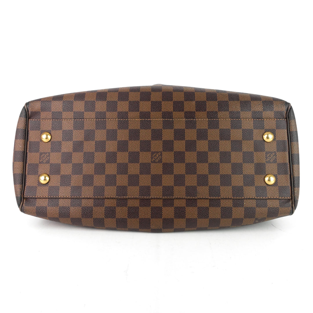 trevi gm damier ebene canvas handbag